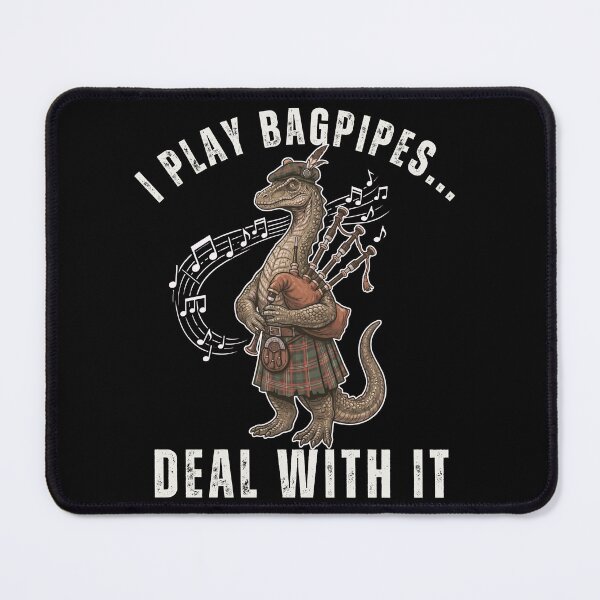 Item preview, Nessie Plays Bagpipes Funny Scottish Loch Ness Monster designed and sold by BeaverFriends.