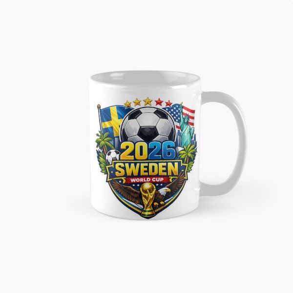 Item preview, Sweden Soccer Supporter Blue and Yellow Football Fan Design 2026 designed and sold by bethdela.