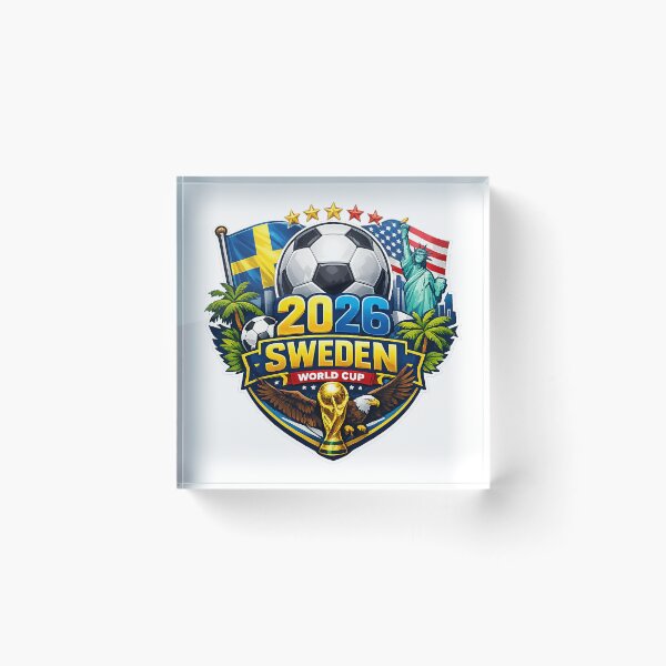 Item preview, Sweden Soccer Supporter Blue and Yellow Football Fan Design 2026 designed and sold by bethdela.