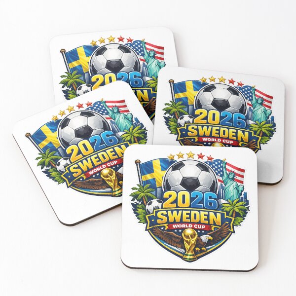 Item preview, Sweden Soccer Supporter Blue and Yellow Football Fan Design 2026 designed and sold by bethdela.