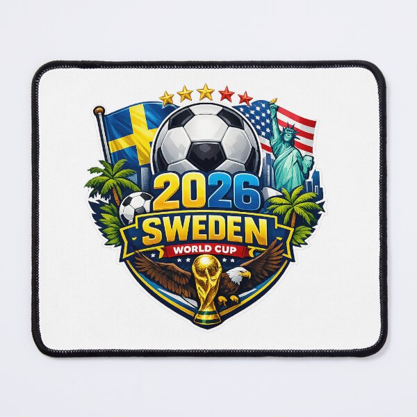 Item preview, Sweden Soccer Supporter Blue and Yellow Football Fan Design 2026 designed and sold by bethdela.