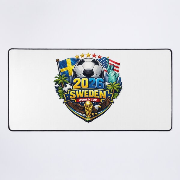 Item preview, Sweden Soccer Supporter Blue and Yellow Football Fan Design 2026 designed and sold by bethdela.