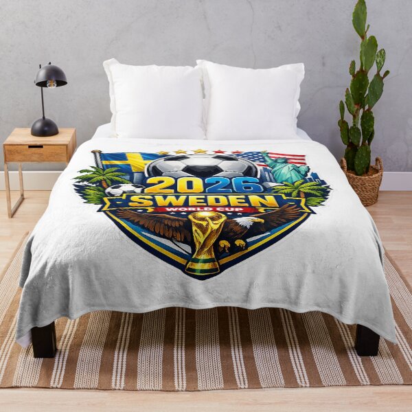 Item preview, Sweden Soccer Supporter Blue and Yellow Football Fan Design 2026 designed and sold by bethdela.
