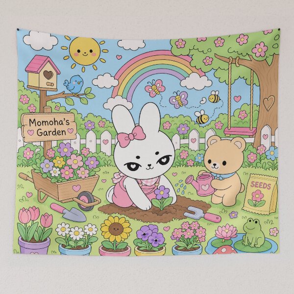 Item preview, Momoha's Garden Kawaii Bunny Friends designed and sold by kokoriiland.