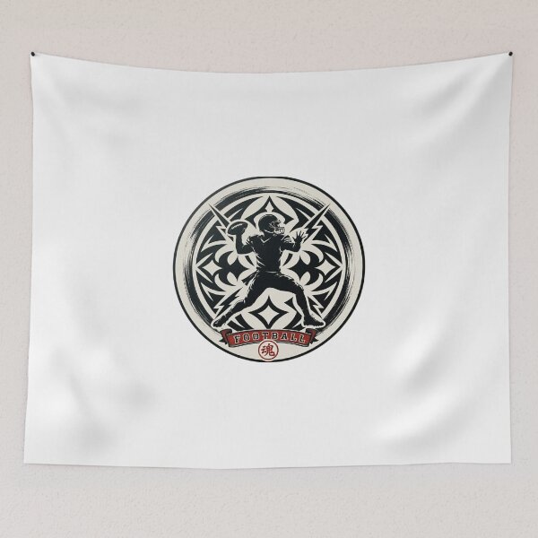 Item preview, Football Japanese Kamon Quarterback Sticker Art designed and sold by Locker39.