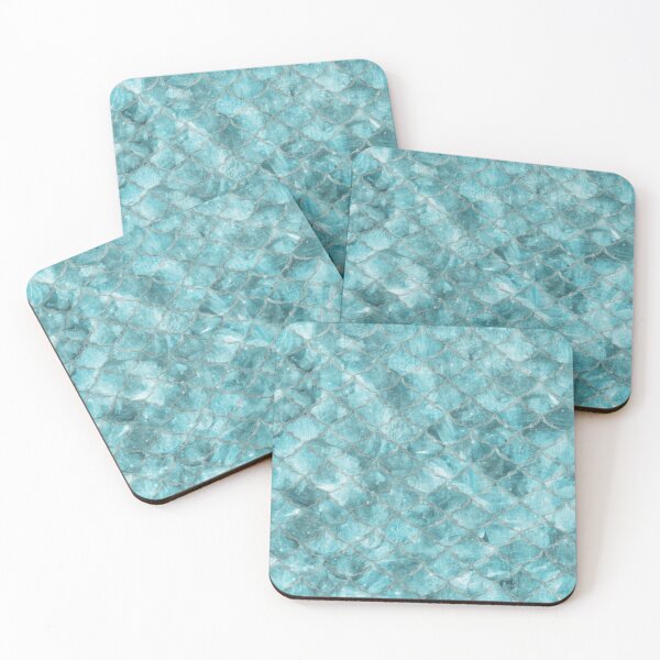 Item preview,  Teal Green Gray Beachy Mermaid Print designed and sold by SeaStarMermaids.
