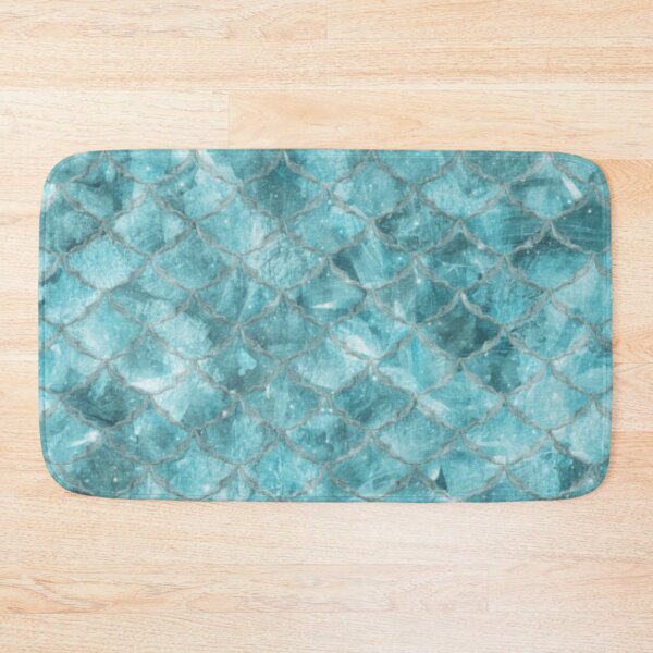 Item preview,  Teal Green Gray Beachy Mermaid Print designed and sold by SeaStarMermaids.