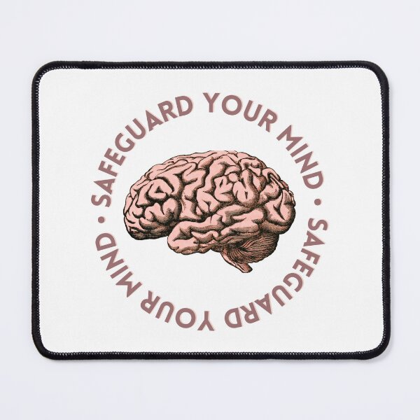 Item preview, Safeguard Your Mind Retro Typography Blush Pink designed and sold by Paradise JW Graphics & Gifts.