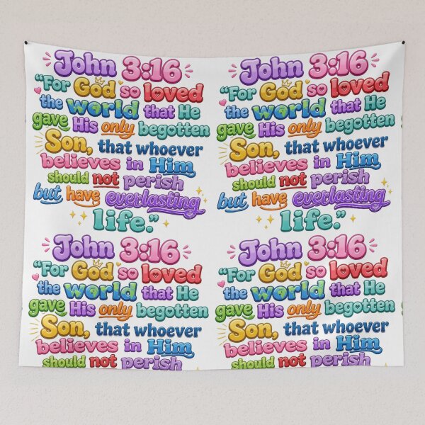 Item preview, For God so Loved the World - John 3:16 - Colorful Version designed and sold by ChristOnYourSleeve.
