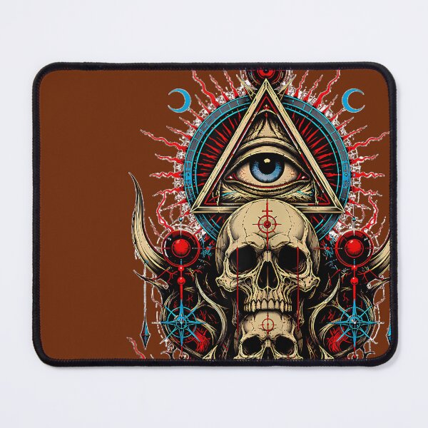 Item preview, All Seeing Eye Skull Totem Occult Mystic Visionary Horror Tank Top designed and sold by YoraChannel.