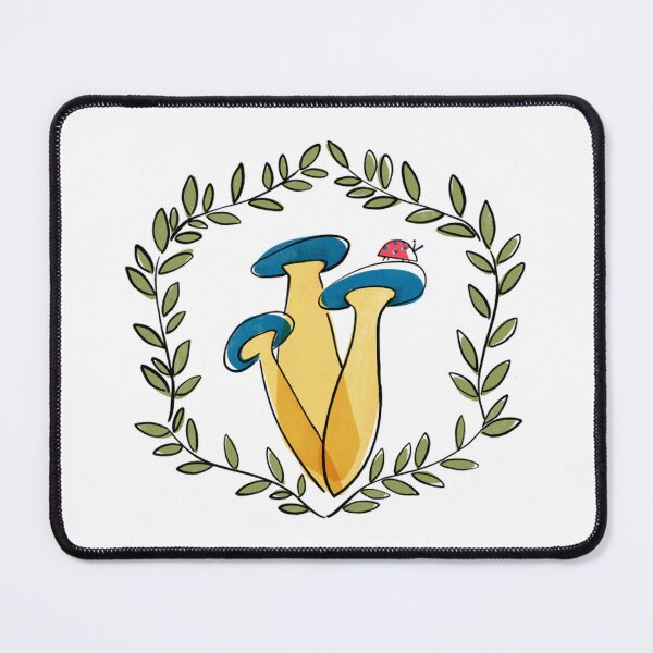 Item preview, Cute Mushrooms And Ladybug Botanical Wreath Art designed and sold by Thefulavocado.