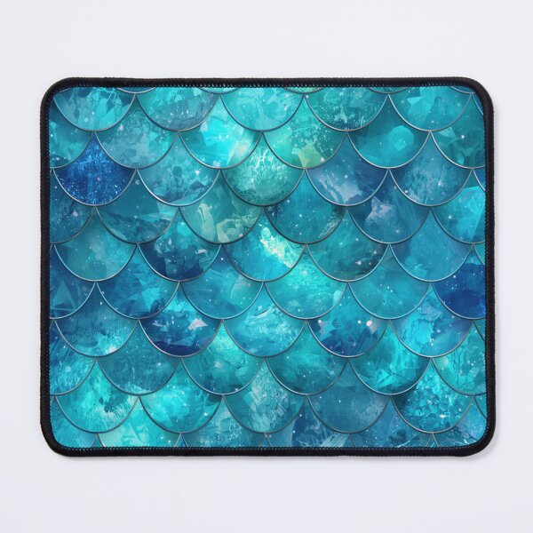 Item preview, Teal Blue Green Shiny Mermaid Print designed and sold by SeaStarMermaids.