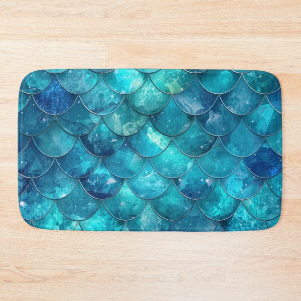 Item preview, Teal Blue Green Shiny Mermaid Print designed and sold by SeaStarMermaids.