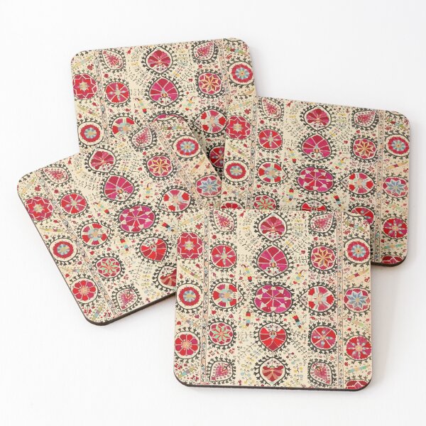 Item preview, Vintage Uzbekistan Suzani Floral Pattern designed and sold by Vicky Brago-Mitchell®.