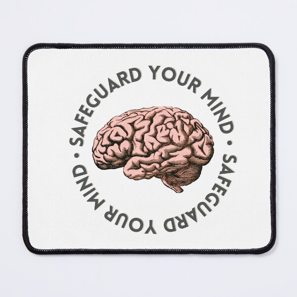 Item preview, Safeguard Your Mind Retro Typography Sage Green designed and sold by Paradise JW Graphics & Gifts.