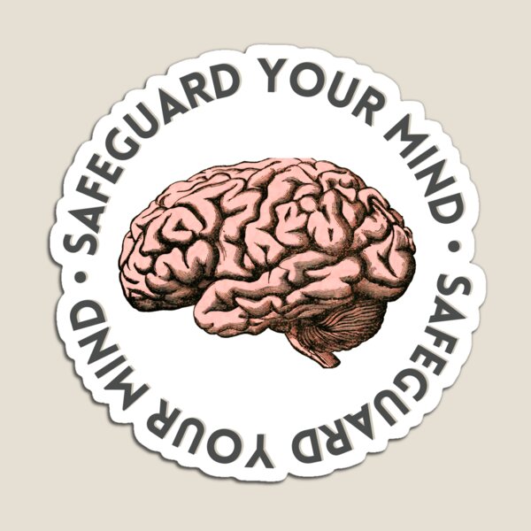 Item preview, Safeguard Your Mind Retro Typography Sage Green designed and sold by Paradise JW Graphics & Gifts.