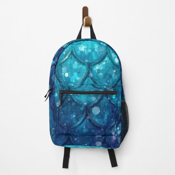 Item preview, Cute Teal Blue and Green Sparkly Mermaid Print designed and sold by SeaStarMermaids.