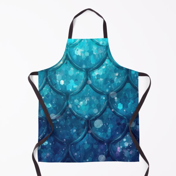 Item preview, Cute Teal Blue and Green Sparkly Mermaid Print designed and sold by SeaStarMermaids.