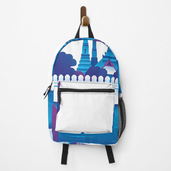 Item preview, Neon Wat Arun Bangkok Temple Reflection Art designed and sold by KiraChie.