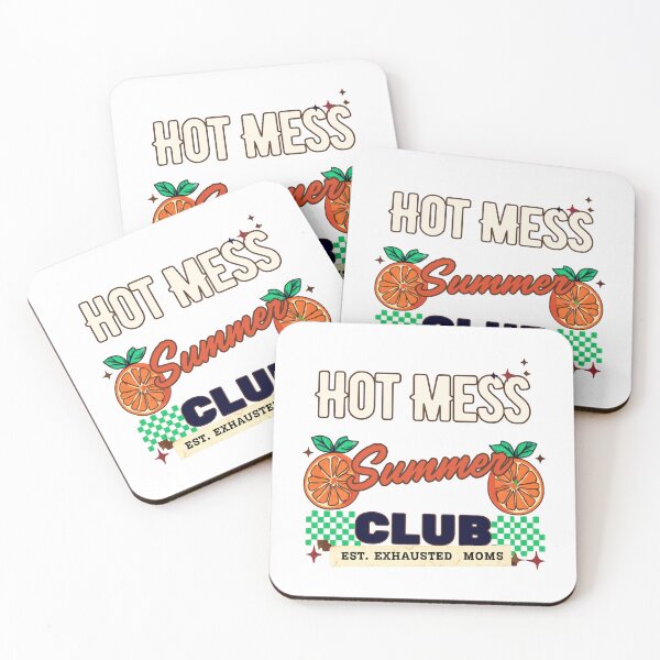 Item preview, Hot Mess Summer Club Sticker | Funny Summer Mom Sticker | Beach Vibes designed and sold by CoffeeNChaosConcepts.