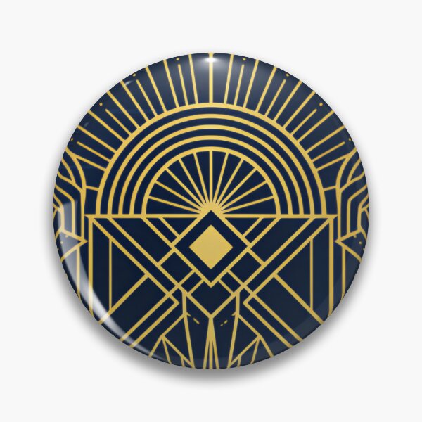 Item preview, Art Deco Gold on Navy designed and sold by FunFitsFactory.