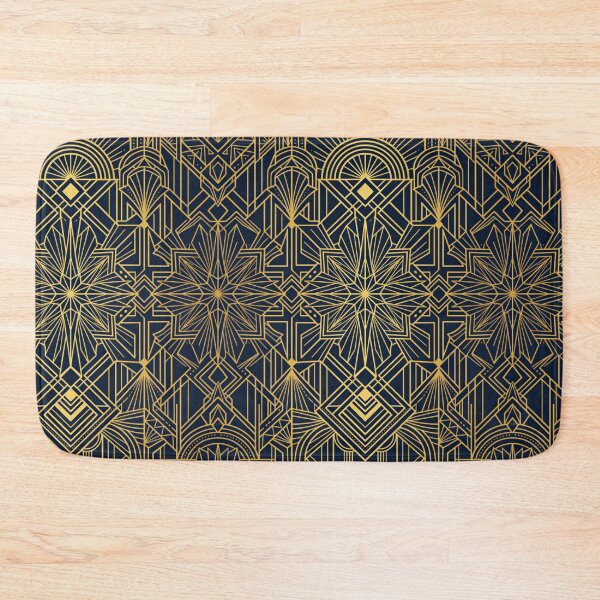 Item preview, Art Deco Gold on Navy designed and sold by FunFitsFactory.