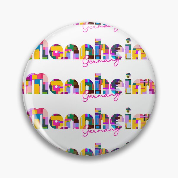 Item preview, Mannheim, Germany, Vibrant Abstract City Typography Art designed and sold by Wanderful-roads.
