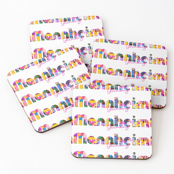 Item preview, Mannheim, Germany, Vibrant Abstract City Typography Art designed and sold by Wanderful-roads.