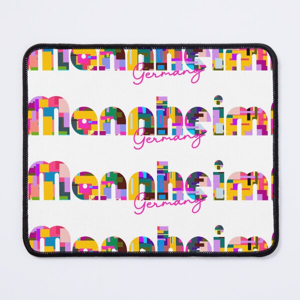 Item preview, Mannheim, Germany, Vibrant Abstract City Typography Art designed and sold by Wanderful-roads.