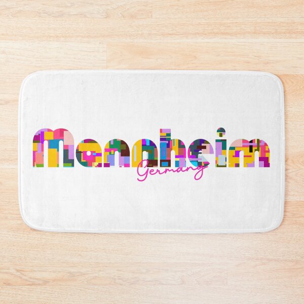 Item preview, Mannheim, Germany, Vibrant Abstract City Typography Art designed and sold by Wanderful-roads.