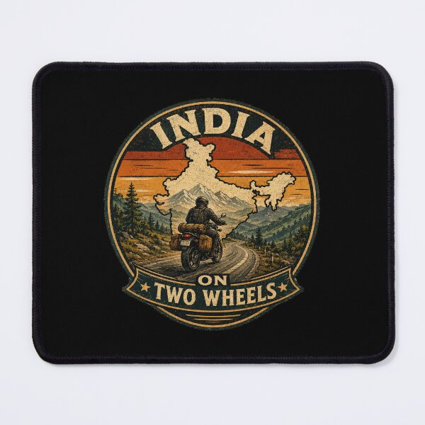 Item preview, India On Two Wheels Motorcycle Road Trip Shirt | Vintage Indian Biker Adventure Travel designed and sold by Globalcitytees.