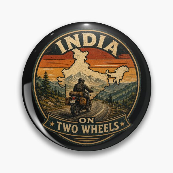 Item preview, India On Two Wheels Motorcycle Road Trip Shirt | Vintage Indian Biker Adventure Travel designed and sold by Globalcitytees.