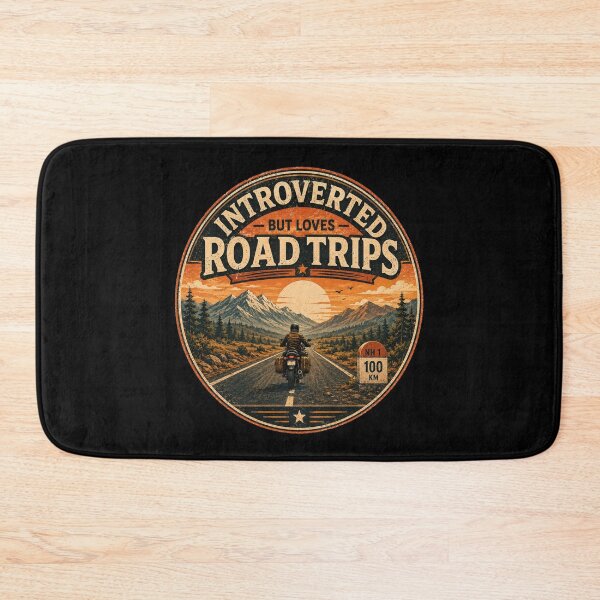 Item preview, Introverted But Loves Road Trips Motorcycle Adventure Shirt | Vintage Biker Travel Lover Graphic designed and sold by Globalcitytees.