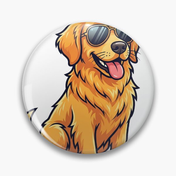 Item preview, Cool Golden Retriever in Sunglasses Art designed and sold by UrbanVoid Studio.