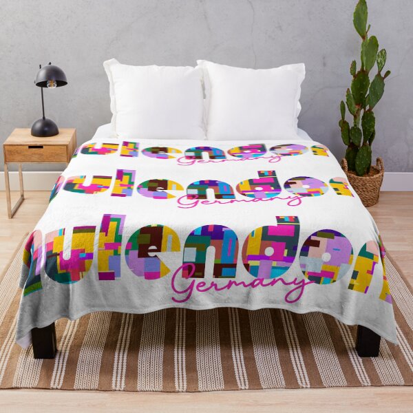 Item preview, Aulendorf, Germany, Vibrant Abstract City Typography Art designed and sold by Wanderful-roads.