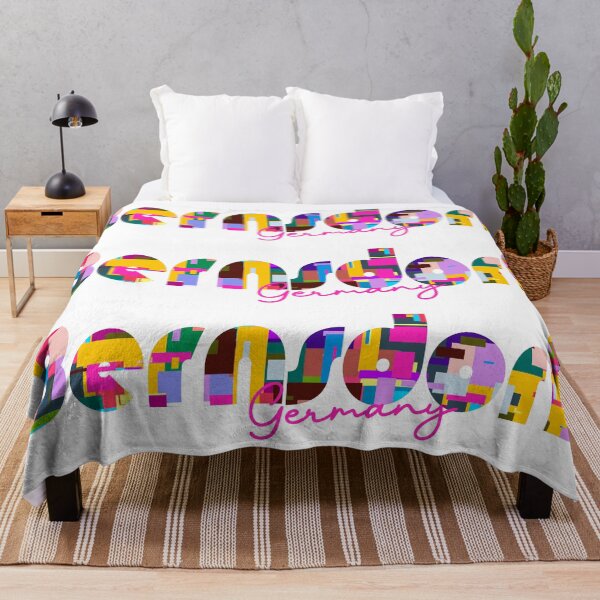 Item preview, Bernsdorf, Germany, Vibrant Abstract City Typography Art designed and sold by Wanderful-roads.