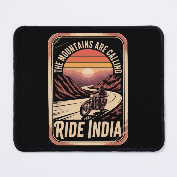 Item preview, The Mountains Are Calling Ride India Motorcycle Shirt | Vintage Himalayan Road Trip Biker  designed and sold by Globalcitytees.