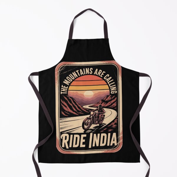 Item preview, The Mountains Are Calling Ride India Motorcycle Shirt | Vintage Himalayan Road Trip Biker designed and sold by Globalcitytees.