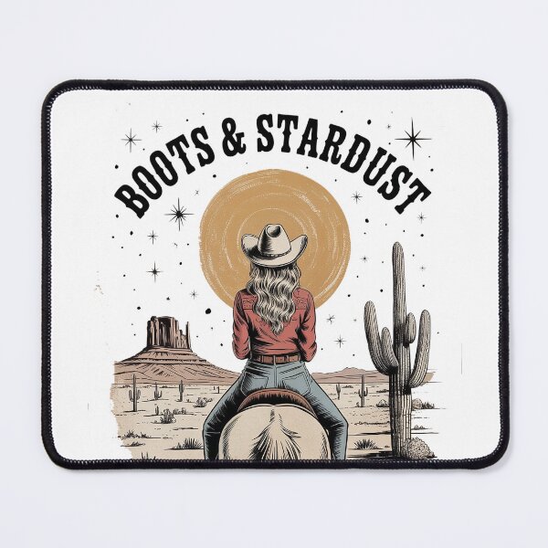 Item preview, Boots & Stardust Western Cowgirl Desert Graphic T-Shirt designed and sold by Cool-cat-art.