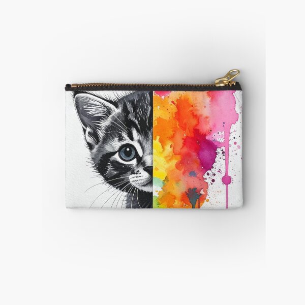 Item preview, Colorful Watercolor Splash Cute Kitten Artwork designed and sold by Kavin786.