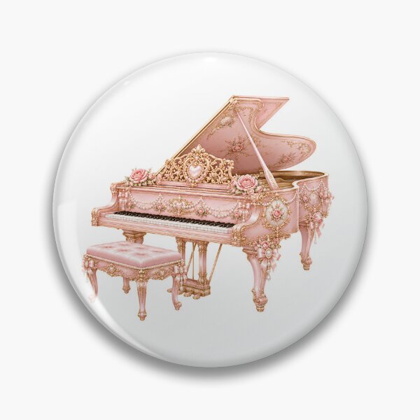 Item preview, Enchanted Coquette Grand Piano with Pink Roses, Pearl Garlands, Satin Bows and Romantic Rococo Fantasy Aesthetic designed and sold by looplandger.