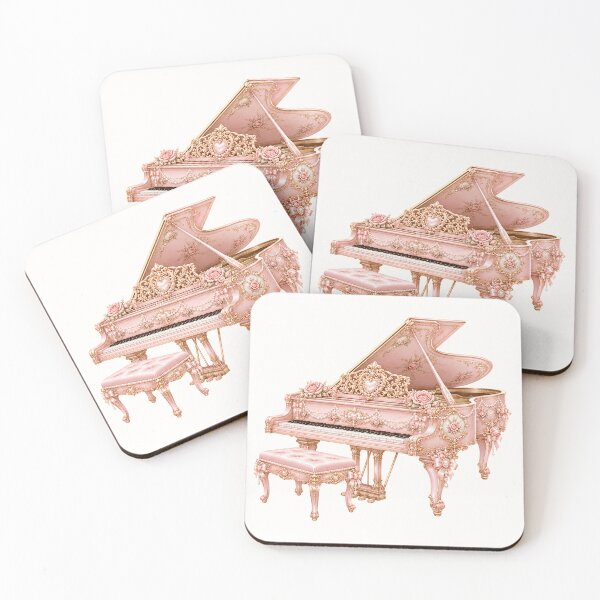 Item preview, Enchanted Coquette Grand Piano with Pink Roses, Pearl Garlands, Satin Bows and Romantic Rococo Fantasy Aesthetic designed and sold by looplandger.