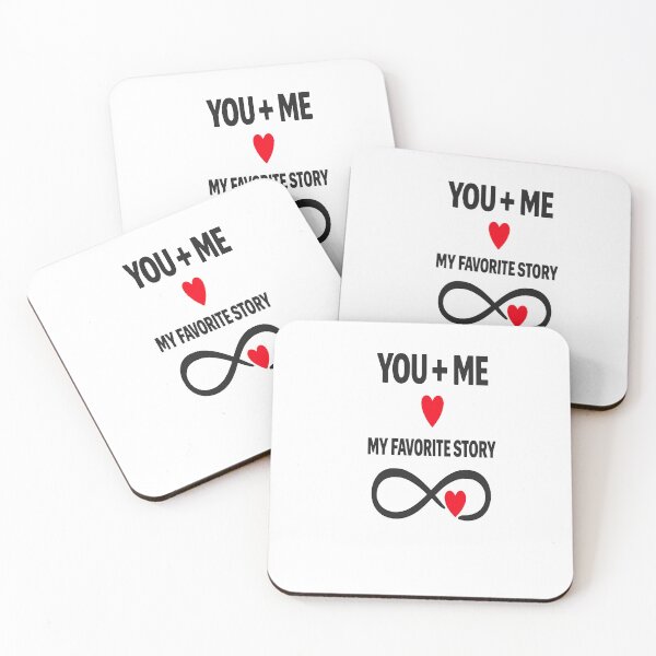 Item preview, You + Me My Favorite Story Infinity Heart Minimalist Romantic Design designed and sold by Lovestickerco.