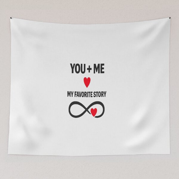 Item preview, You + Me My Favorite Story Infinity Heart Minimalist Romantic Design designed and sold by Lovestickerco.