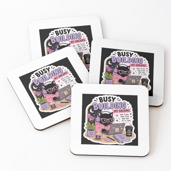 Item preview, Busy Building My Dreams Sticker designed and sold by VibeVerse Studio_CTY.