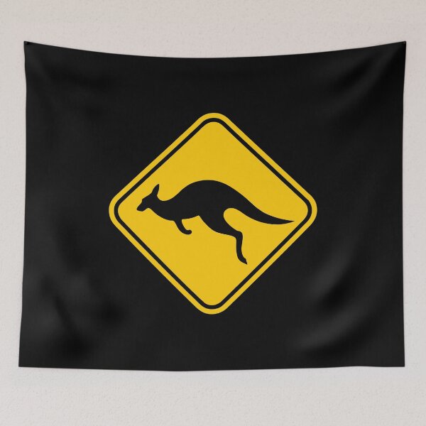 Item preview, Kangaroo Warning Sign designed and sold by reqinazasmine.