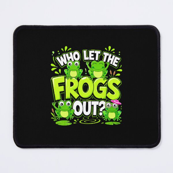 Item preview, Who Let The Frogs Out Funny Frog Party Meme Graphic designed and sold by MiALopezArt.