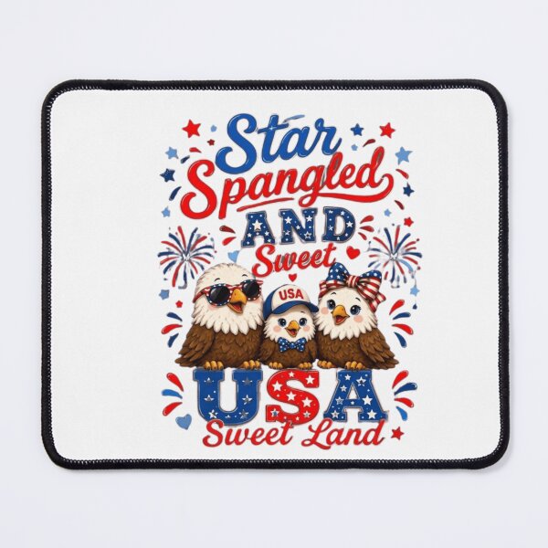 Item preview, Star Spangled And Sweet USA Sweet Land Patriotic Eagle Family designed and sold by BestKindStudio.