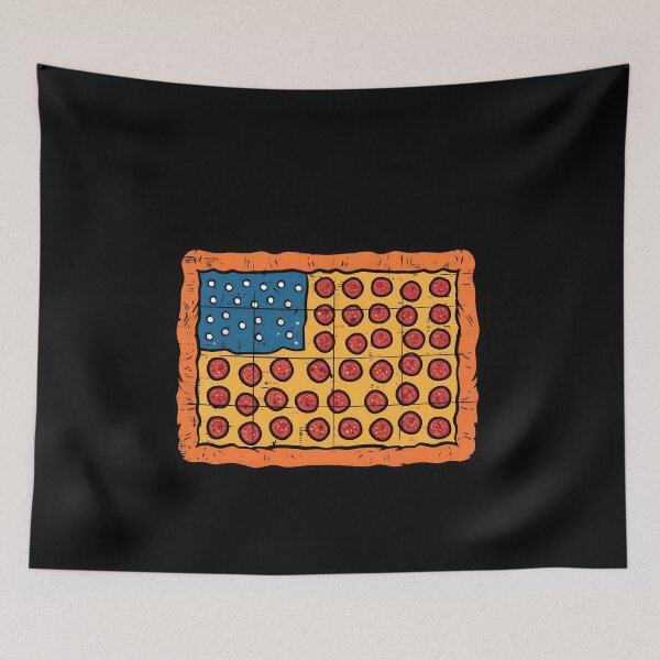 Item preview, Pizza Flag Distressed American Food designed and sold by ZA3ZA3FIRE.