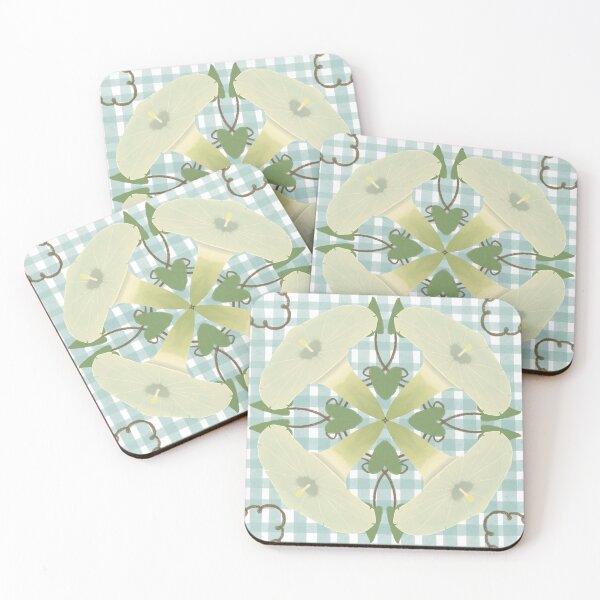 Item preview, Morning Glory Gingham Floral Pattern — Blue Lemon Studio Original Illustration designed and sold by BluelemonStudio.